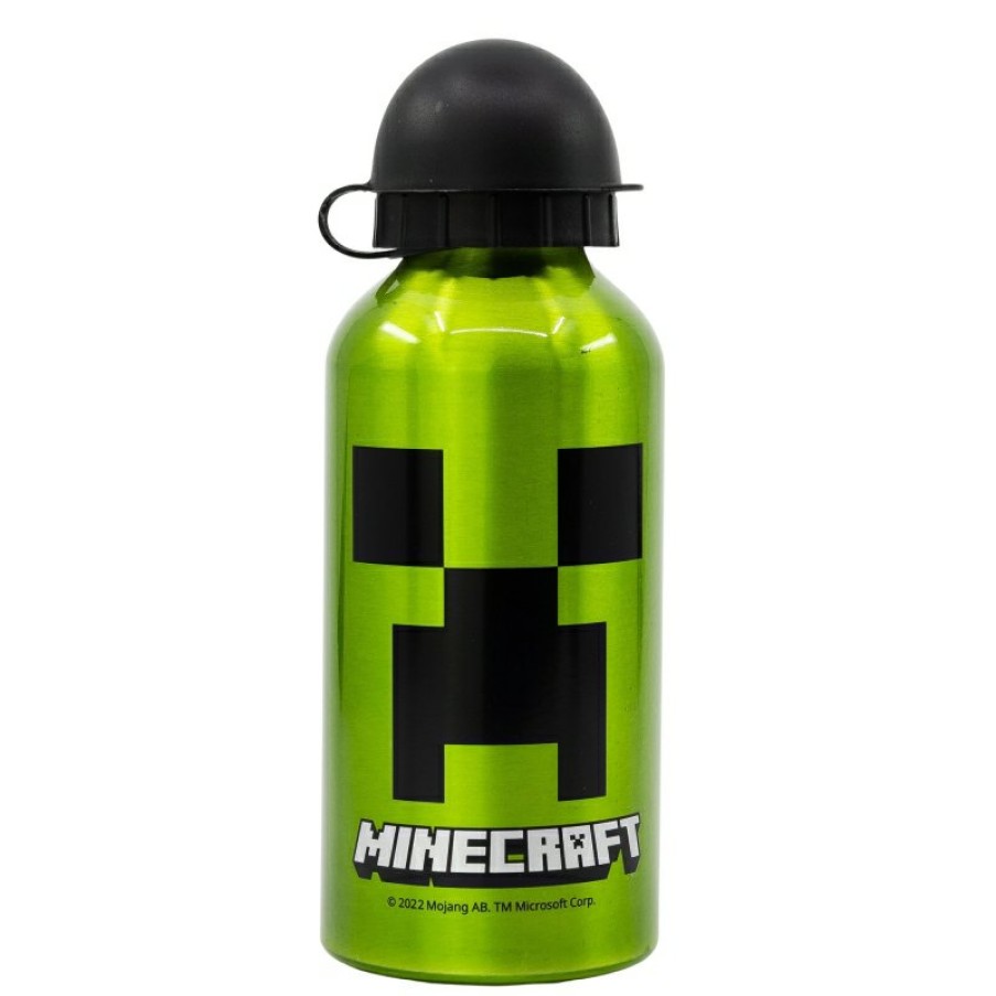 Minecraft Small Aluminum Bottle 400 Ml Minecraft Creeper Green | Bottles