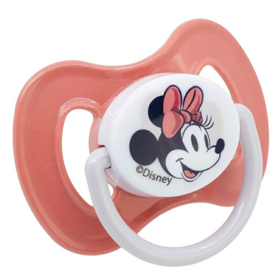 Minnie Mouse Set Of 2 Reversible Silicone Neat Pacifier +6 M With Minnie Mouse Heart Full Cover | Pacifiers - Accessories