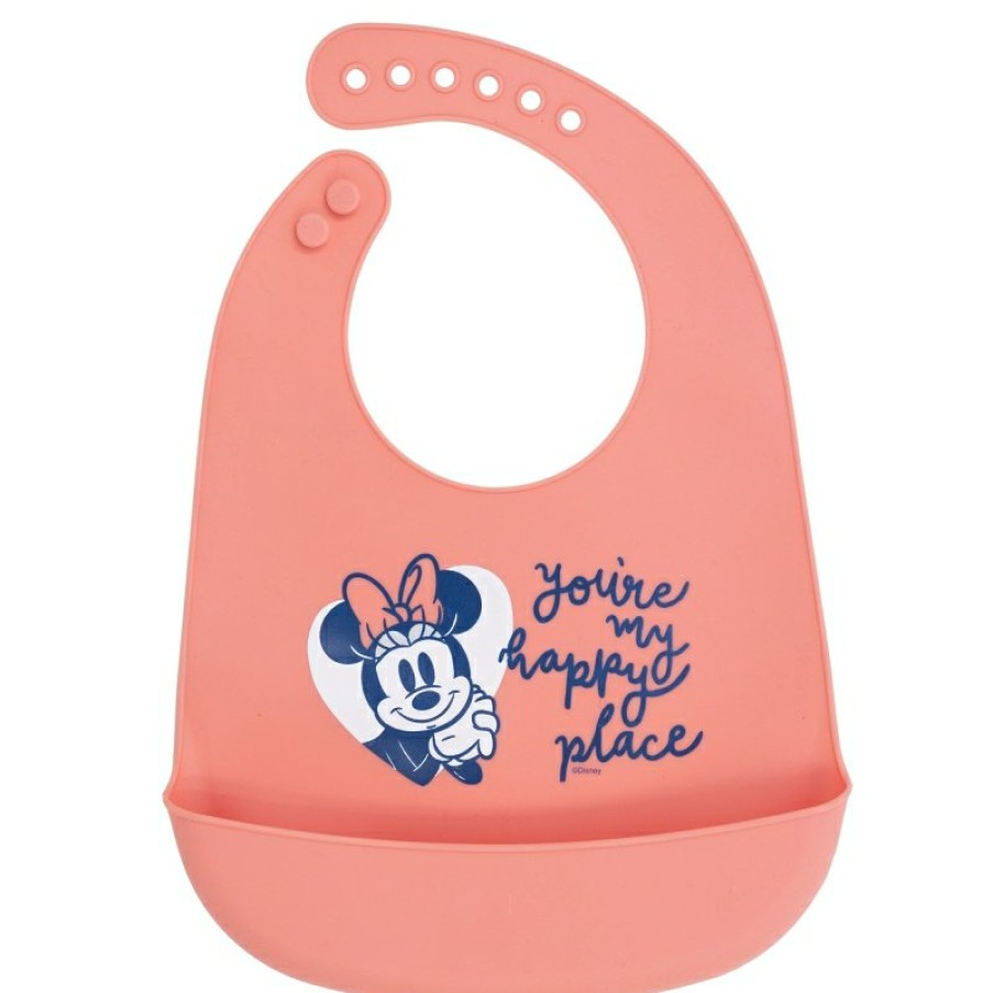 Minnie Mouse Minnie Mouse Heart Full Silicone Bib | Bibs