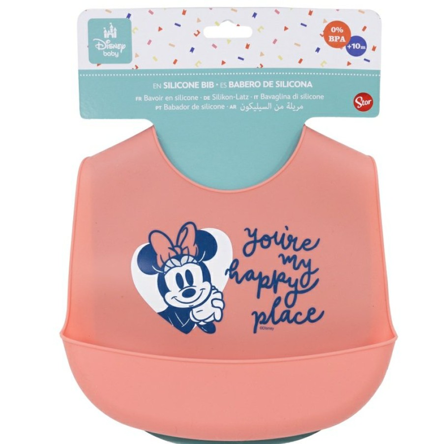 Minnie Mouse Minnie Mouse Heart Full Silicone Bib | Bibs