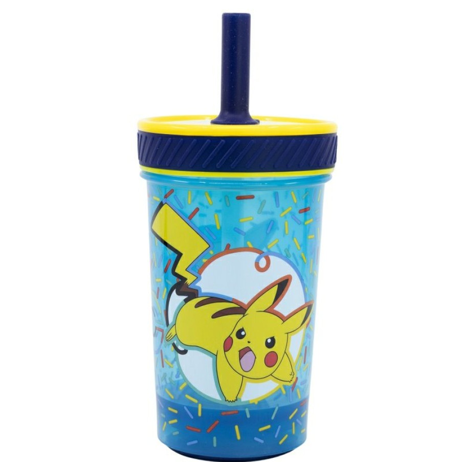 Pokemon Anti-Tip Pp Cup With Silicone Straw 370 Ml Pokemon Doodle Grip | Glasses