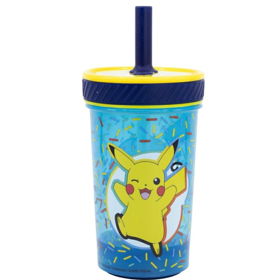 Pokemon Anti-Tip Pp Cup With Silicone Straw 370 Ml Pokemon Doodle Grip | Glasses