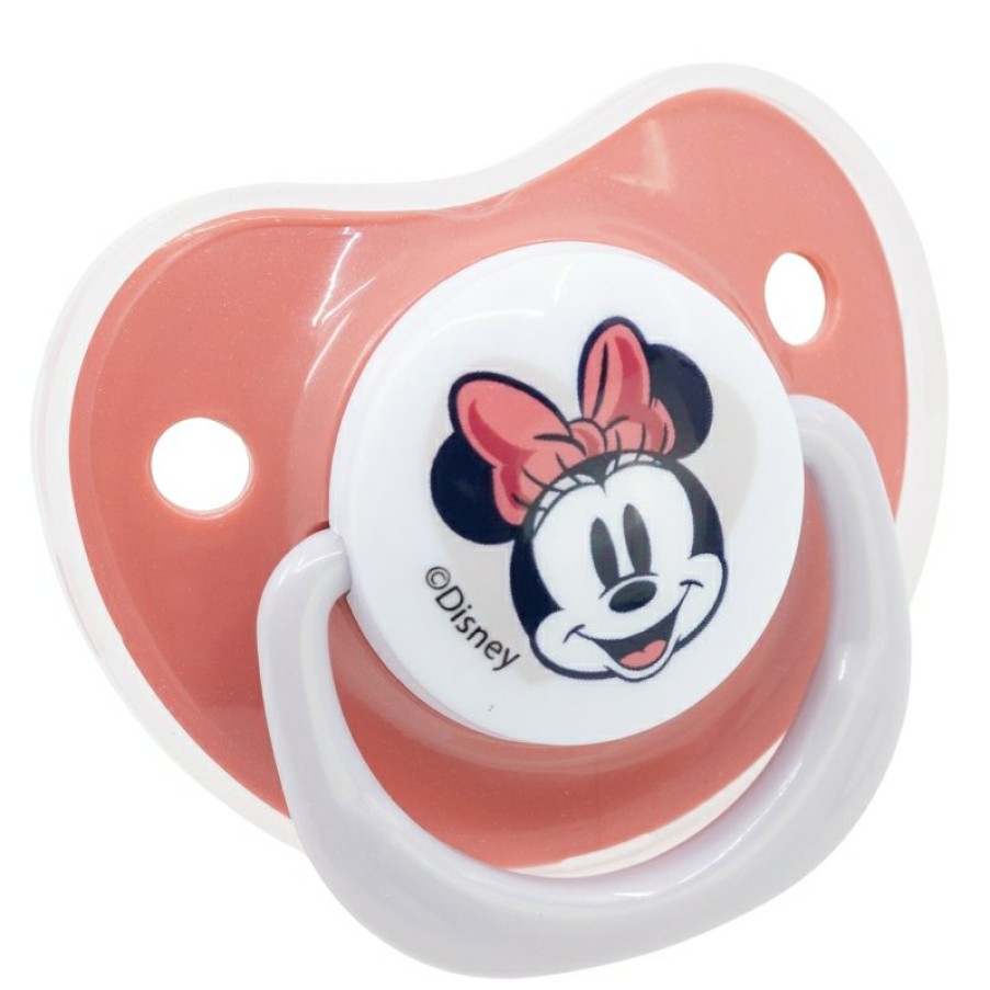 Minnie Mouse Set Of 2 Pacifier Anatomical Silicone Neat 0 To 6 M With Minnie Mouse Heart Full Cover | Pacifiers - Accessories