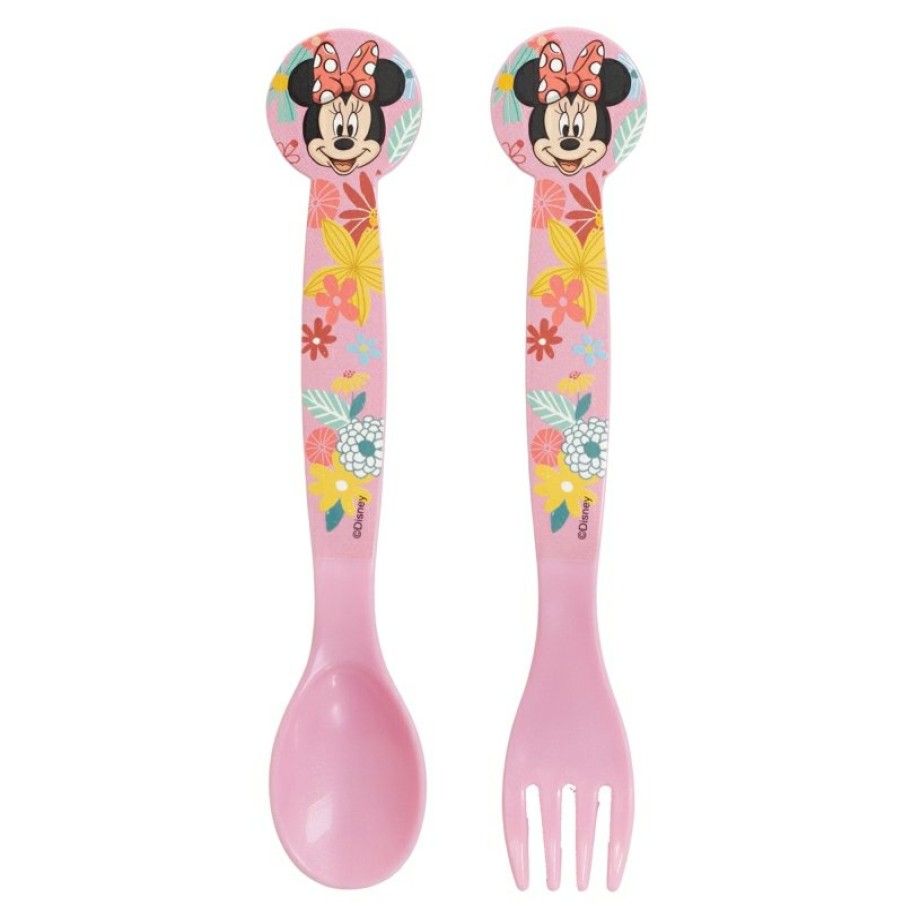 Minnie Mouse Set Of 2 Pp Cutlery Minnie Mouse Spring Look | Covered