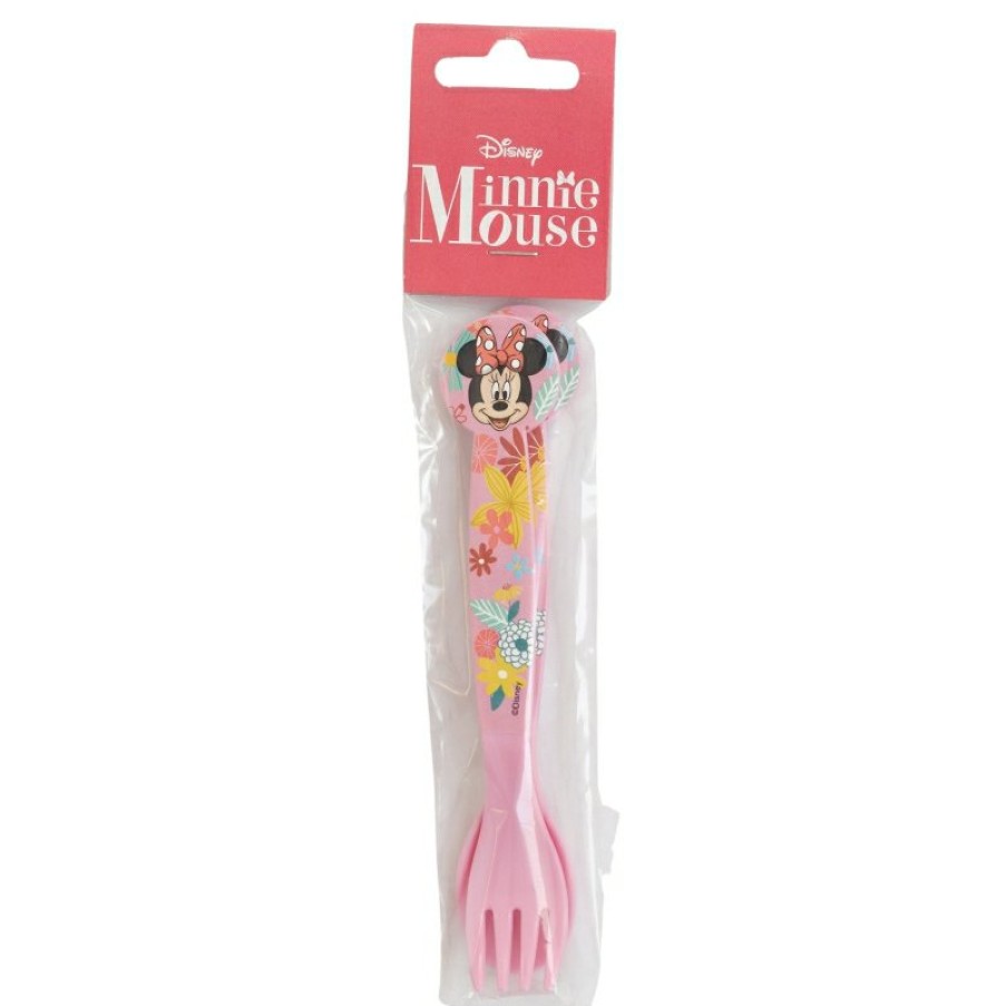 Minnie Mouse Set Of 2 Pp Cutlery Minnie Mouse Spring Look | Covered