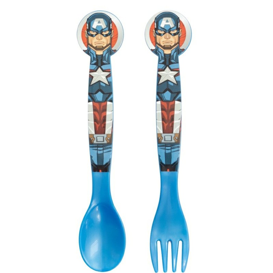 Avengers Set Of 2 Pp Cutlery Avengers Heraldic Army | Covered