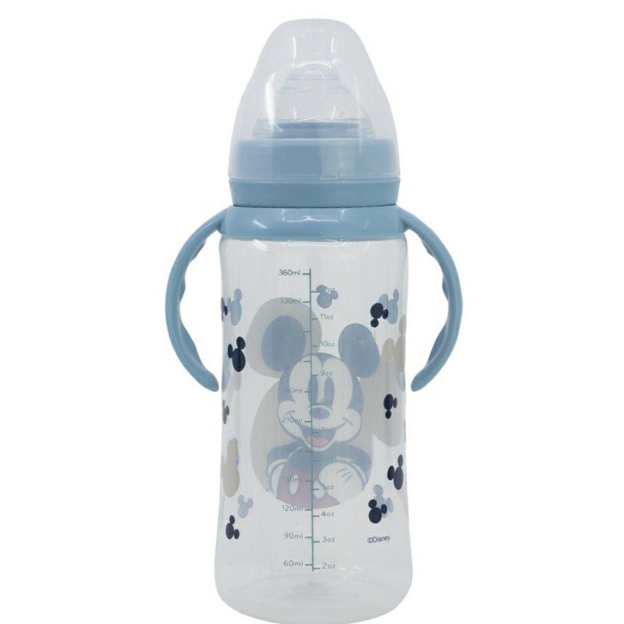 MicNew Mouse Wide Neck Bottle 360 Ml Silicone Neat 3 Positions With Handles Mickey Mouse Full Of Smiles | Baby Bottles - Accessories