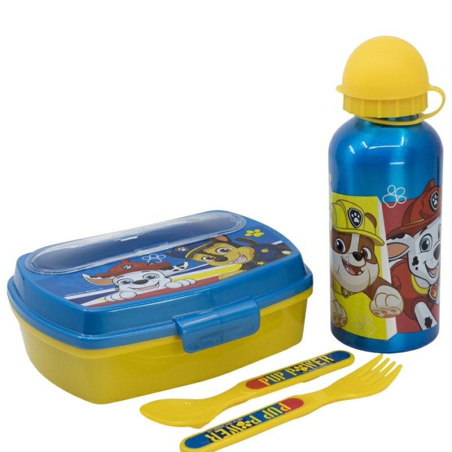 Patrulla Canina Urban Back To School Set 4 Pcs (400 Ml Aluminum Bottle And Sandwich Bowl With Cutlery) Paw Patrol Pup Power | Sets