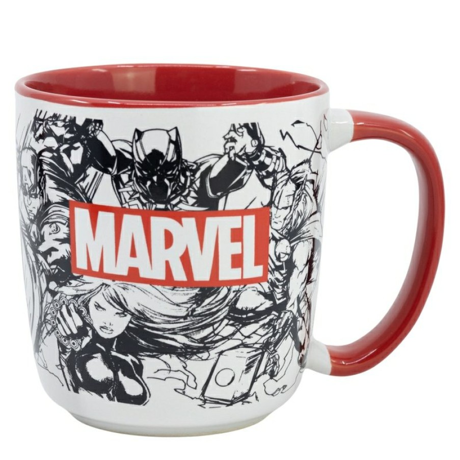 Avengers Elite Ceramic Mug 380 Ml In Marvel Pattern Gift Box | Cups