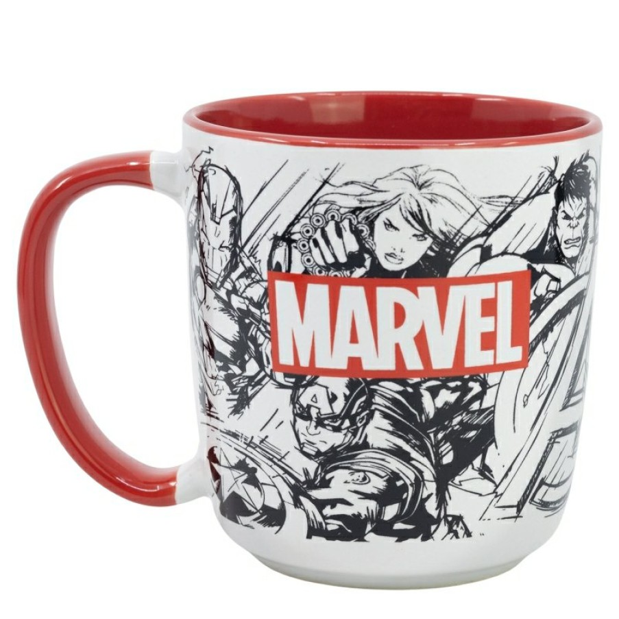 Avengers Elite Ceramic Mug 380 Ml In Marvel Pattern Gift Box | Cups