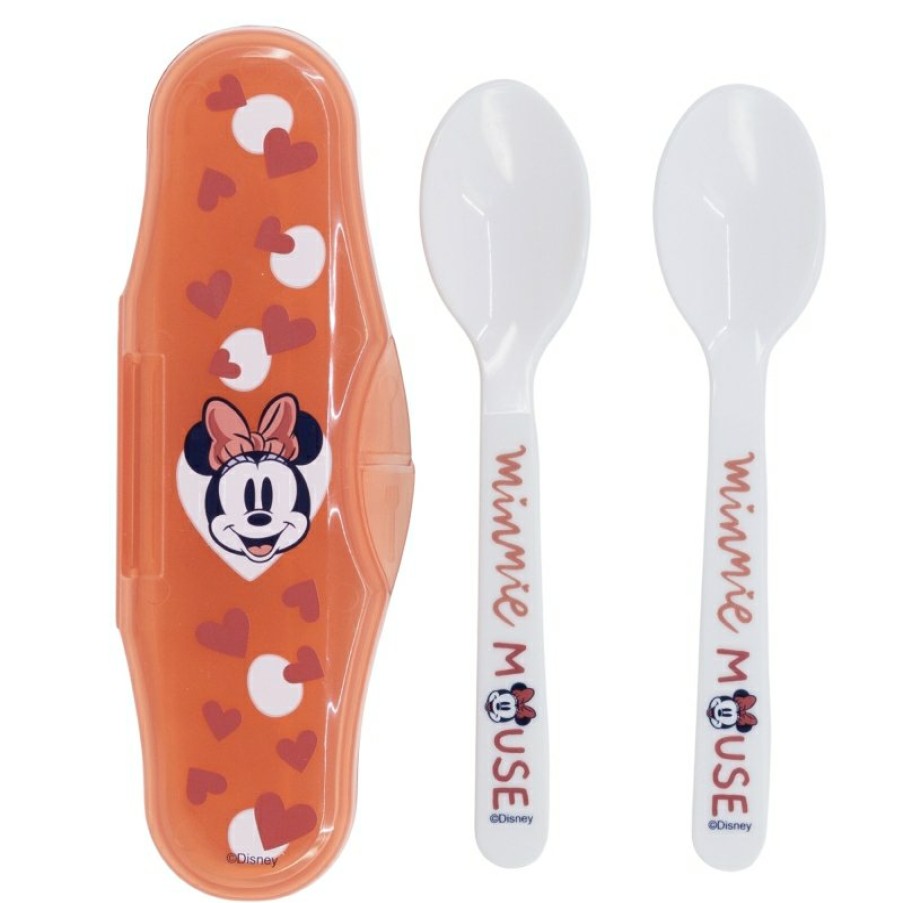 Minnie Mouse Toddler Case 2 Pp Spoons Minnie Mouse Heart Full | Covered