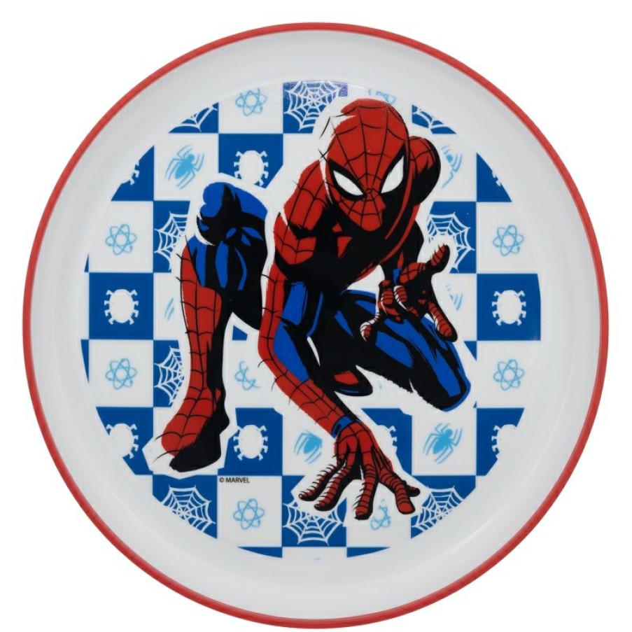 Spider-Man Premium Bicolor Non-Slip Plate Spiderman Arachnid Grid | Dishes