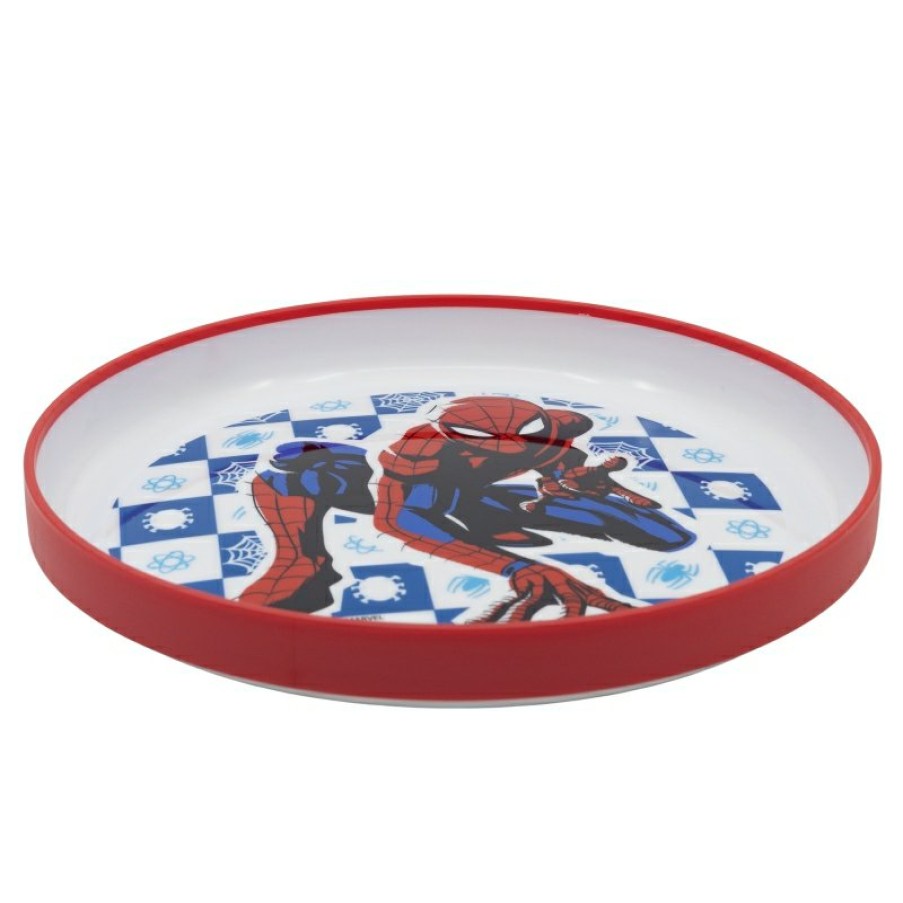 Spider-Man Premium Bicolor Non-Slip Plate Spiderman Arachnid Grid | Dishes