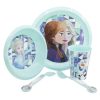 Frozen Easy 5 Pcs Set (Plate, Bowl, 260 Ml Glass And Cutlery) In Frozen Ice Magic Case | Children'S Tableware