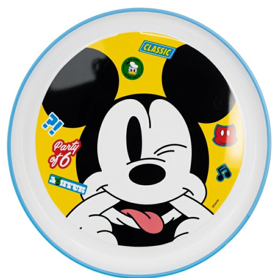 MicNew Mouse Premium Two-Color Mickey Mouse Fun-Tastic Non-Slip Plate | Dishes