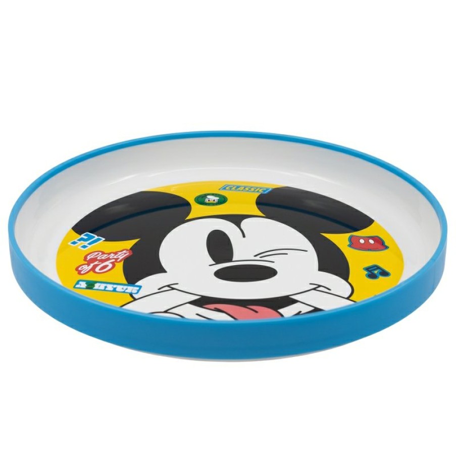 MicNew Mouse Premium Two-Color Mickey Mouse Fun-Tastic Non-Slip Plate | Dishes