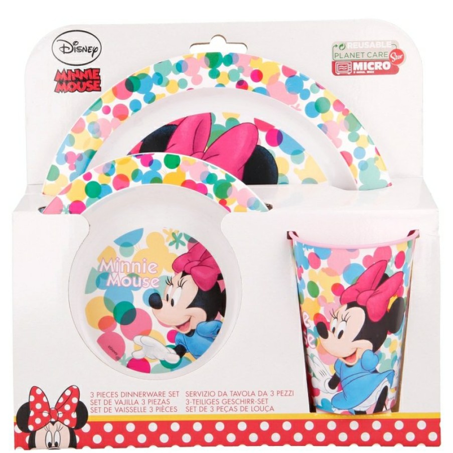 Minnie Mouse Minnie Feel Good Micro 3 Pcs Set | Children'S Tableware