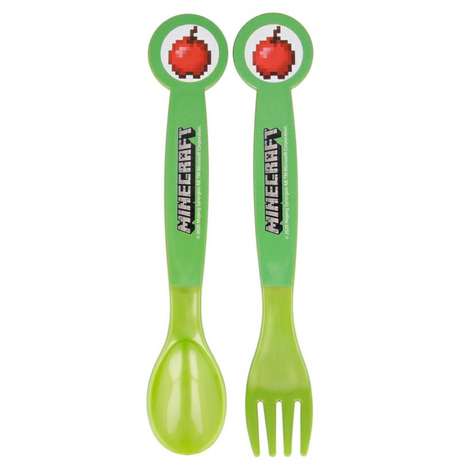 Minecraft Set Of 2 Minecraft Pp Cutlery | Covered