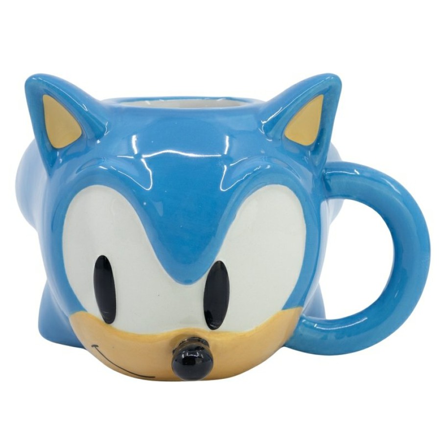 Sonic 3D Ceramic Mug In Sonic Head Gift Box | Cups