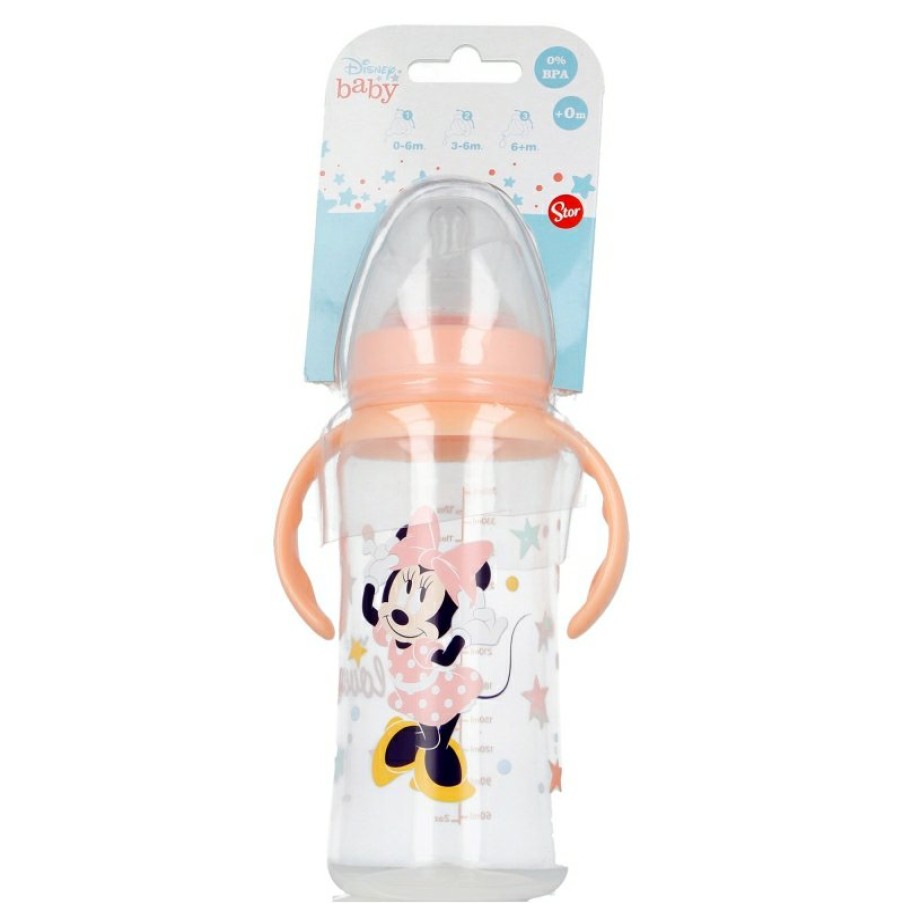 Minnie Mouse Wide Neck Bottle 360 Ml Silicone Teat 3 Positions With Handles Minnie Indigo Dreams | Baby Bottles - Accessories