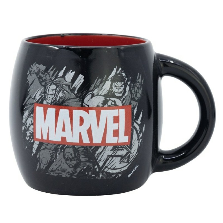 Avengers Globe Ceramic Mug 380 Ml In Marvel Pattern Gift Box | Cups