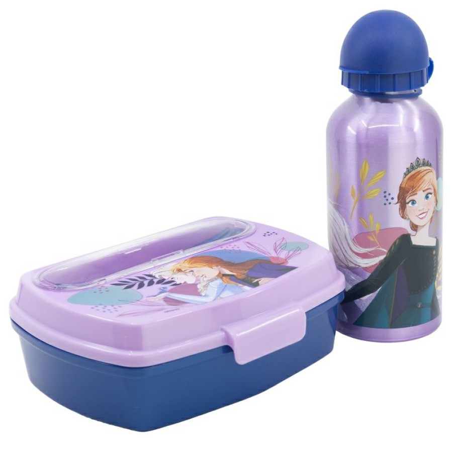 Frozen Urban Back To School Set 4 Pcs (400 Ml Aluminum Bottle And Sandwich Bowl With Cutlery) Frozen Trust The Journey | Sets