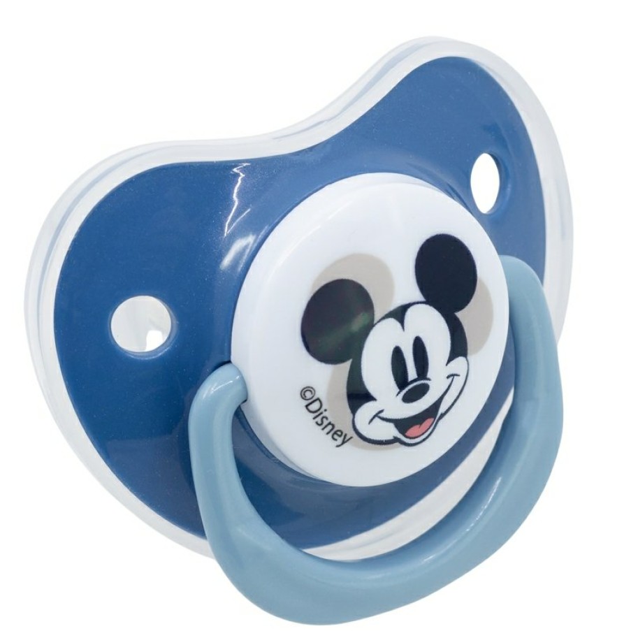 MicBest Mouse Set Of 2 Pacifier Anatomical Silicone Neat +6 M With Mickey Mouse Full Of Smiles Cover | Pacifiers - Accessories