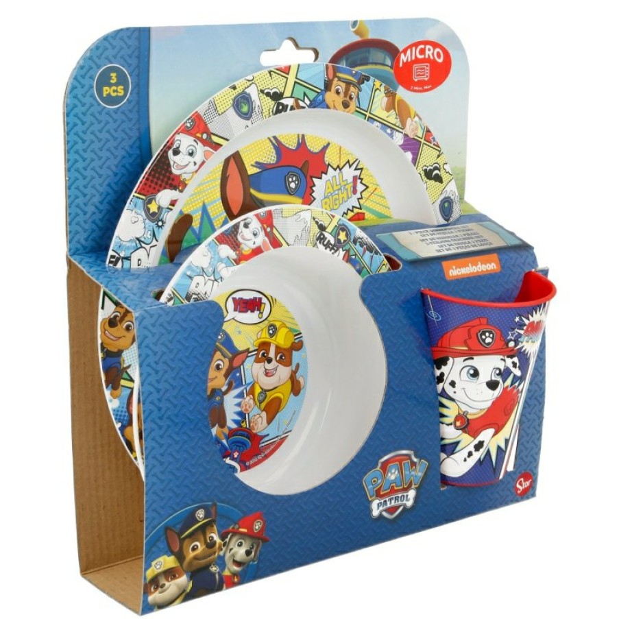 Patrulla Canina Micro Set 3 Pcs. Paw Patrol Comic | Children'S Tableware