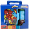 Spider-Man Back To School Set In Gift Box (380 Ml Sport Easy Hold Bottle And Rectangular Sandwich Bowl) Spiderman Arachnid Grid | Sets