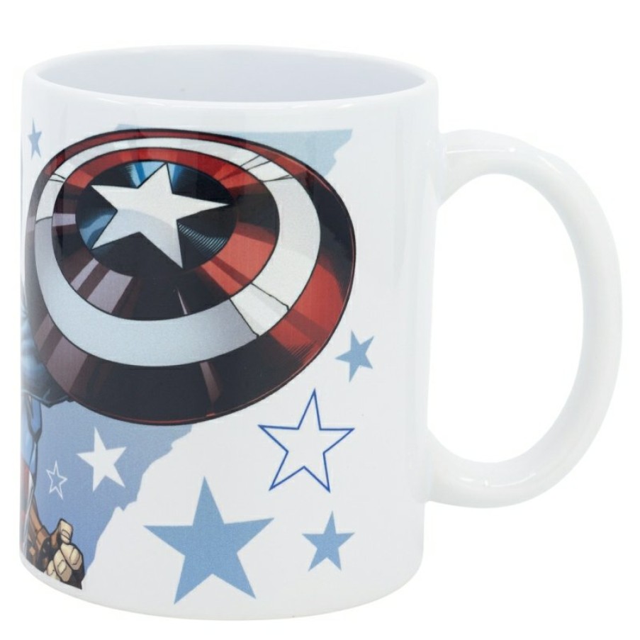 Avengers Sublimation Ceramic Mug 325 Ml In Gift Box Avengers Captain America Shield Attack | Cups