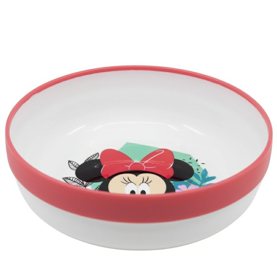 Minnie Mouse Premium Two-Color Minnie Mouse Non-Slip Bowl Being More Minnie | Bowls