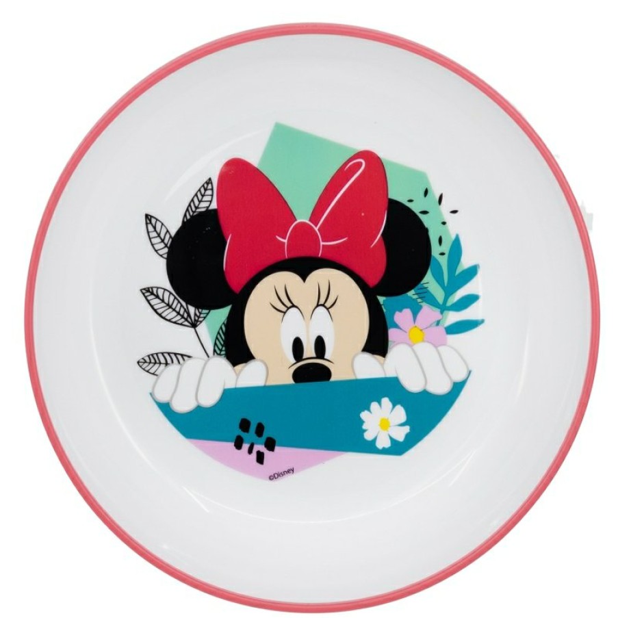 Minnie Mouse Premium Two-Color Minnie Mouse Non-Slip Bowl Being More Minnie | Bowls