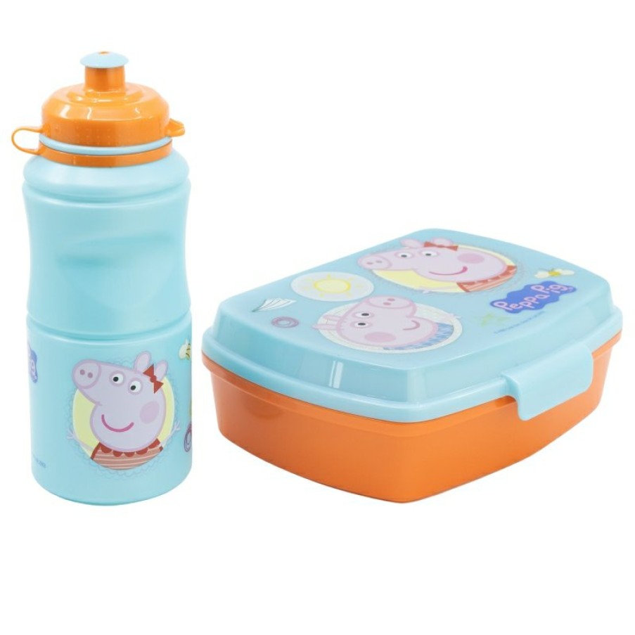 Peppa Pig Back To School Set In Gift Box (380 Ml Sport Easy Hold Bottle And Rectangular Sandwich Bowl) Peppa Pig Core 2022 | Sets