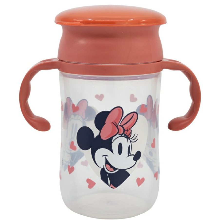 Minnie Mouse 360 Training Glass 395 Ml Minnie Mouse Heart Full | Training Cups And Cups