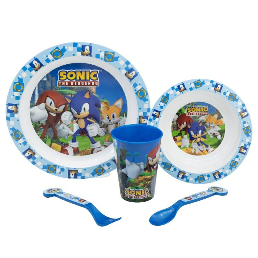 Sonic Micro 5 Pcs Set (Plate, Bowl, 260 Ml Glass And Cutlery) Sonic | Children'S Tableware