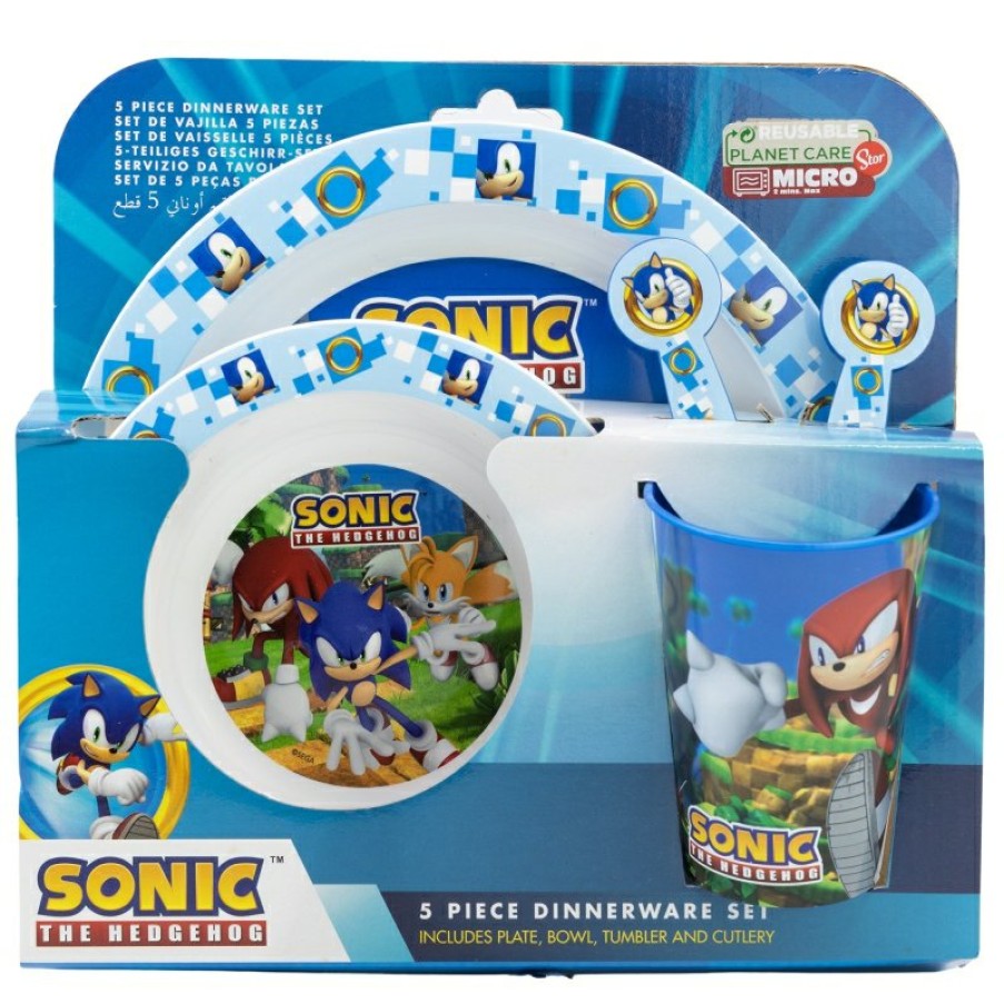 Sonic Micro 5 Pcs Set (Plate, Bowl, 260 Ml Glass And Cutlery) Sonic | Children'S Tableware