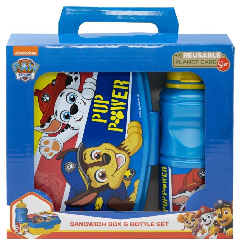 Patrulla Canina Back To School Set In Gift Box (380 Ml Sport Easy Hold Bottle And Rectangular Sandwich Bowl) Paw Patrol Pup Power | Sets