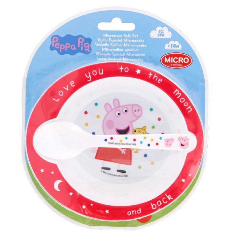 Peppa Pig Micro Toddler Set 2 Pcs (Bowl And Spoon) Peppa Pig Little One | Plates And Bowls