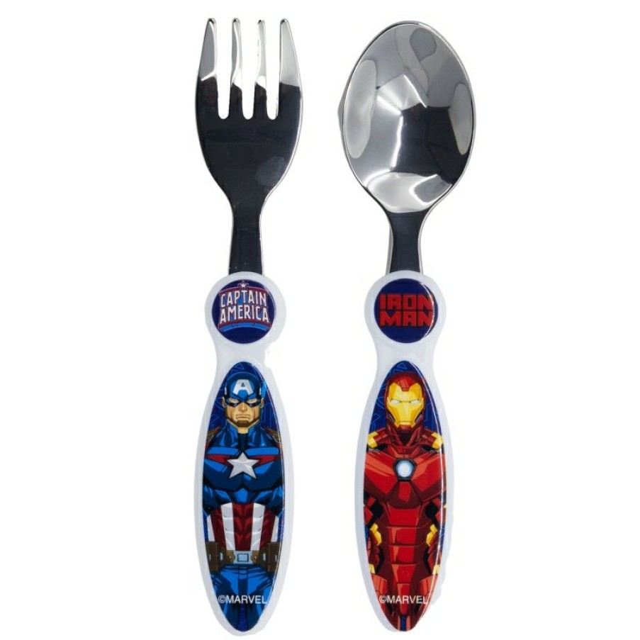 Avengers 2 Pcs Metallic Cutlery Set Avengers Invincible Force | Covered