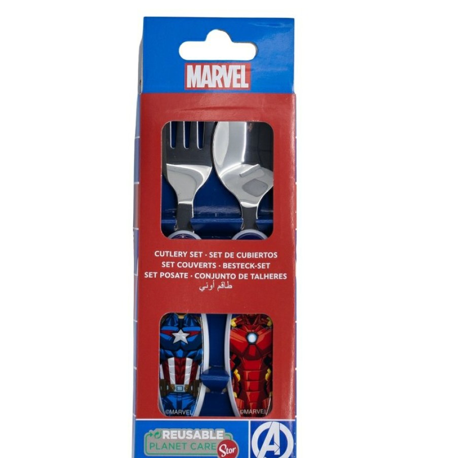 Avengers 2 Pcs Metallic Cutlery Set Avengers Invincible Force | Covered