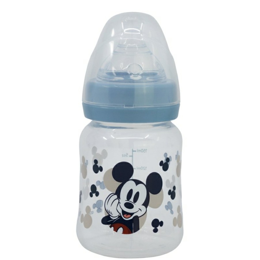 MicBest Mouse Wide Neck Bottle 150 Ml Silicone Neat 3 Positions Mickey Mouse Full Of Smiles | Baby Bottles - Accessories