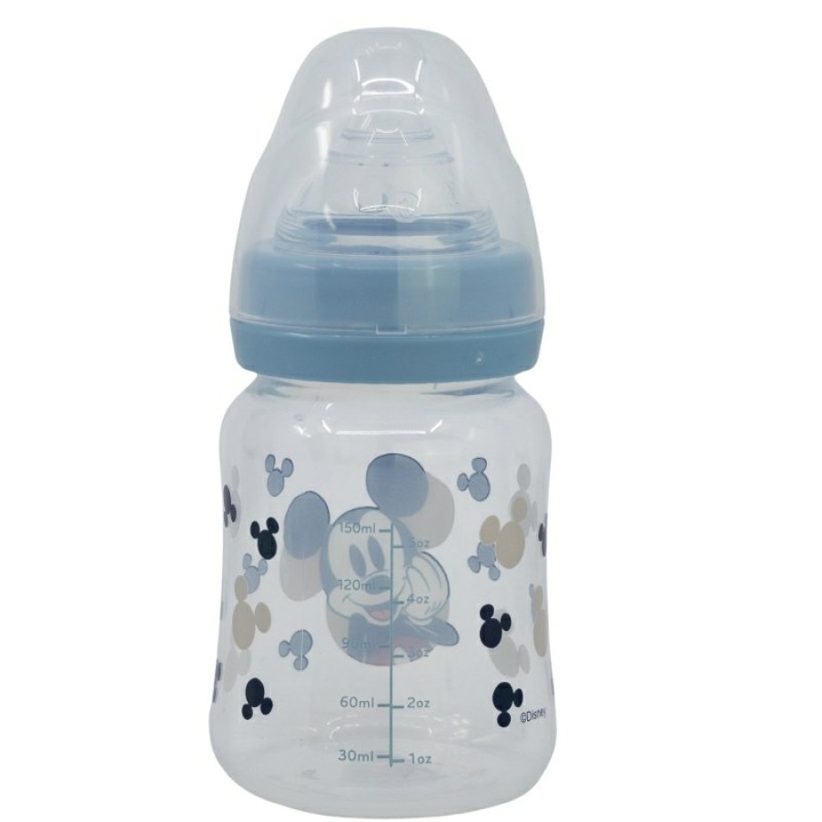 MicBest Mouse Wide Neck Bottle 150 Ml Silicone Neat 3 Positions Mickey Mouse Full Of Smiles | Baby Bottles - Accessories