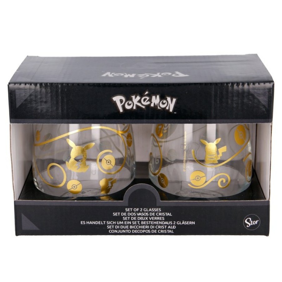 Pokemon Set Of 2 Glass Glasses 510 Ml Pokemon Young Adult | Glasses