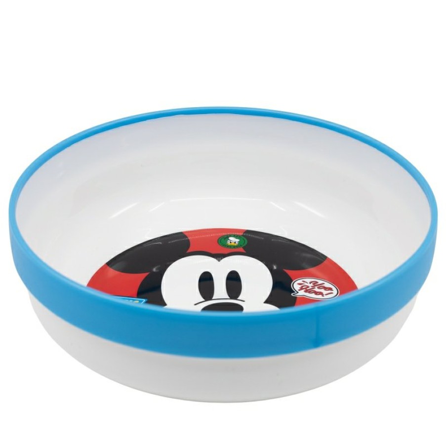 MicOnline Mouse Premium Two-Color Mickey Mouse Fun-Tastic Non-Slip Bowl | Bowls