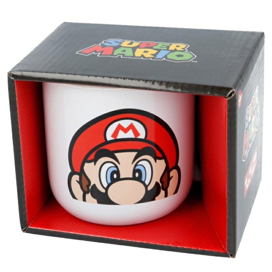 Super Mario Ceramic Breakfast Mug 400 Ml In Super Mario Gift Box | Cups