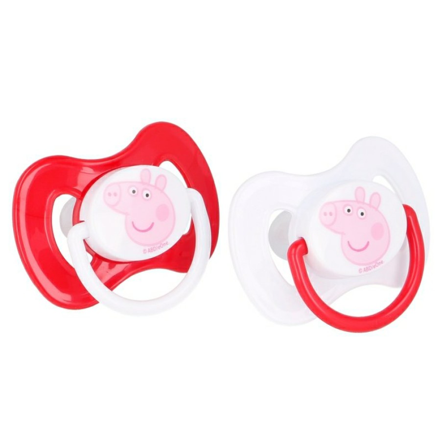 Peppa Pig Set Of 2 Reversible Silicone Neat Pacifier +6 M With Cover Peppa Pig Little One | Pacifiers - Accessories