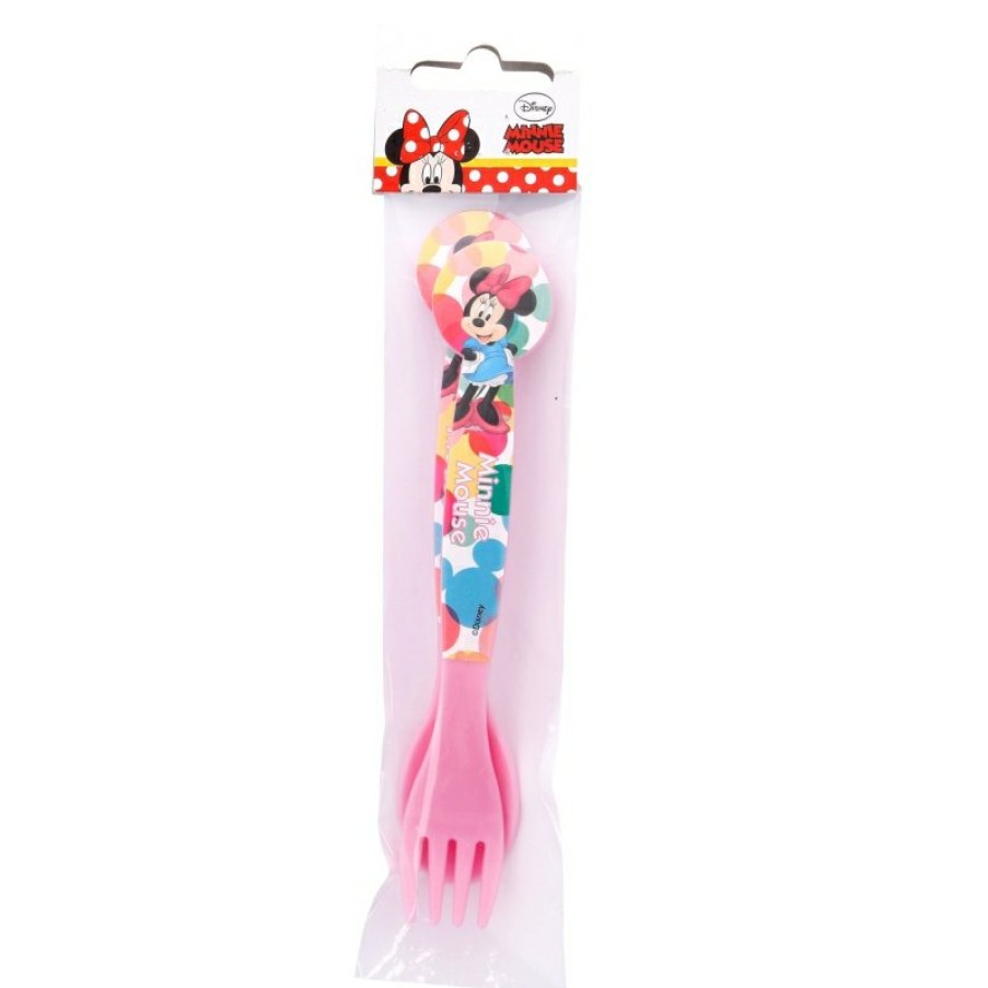 Minnie Mouse Set Of 2 Pp Cutlery Minnie Feel Good | Covered